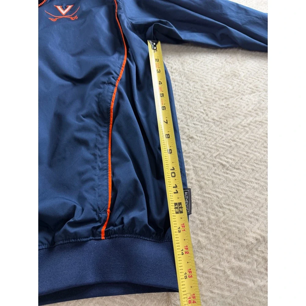 Nike Team UVA Virginia Cavaliers Clima-FIT Windbreaker Jacket Navy Orange Mens M